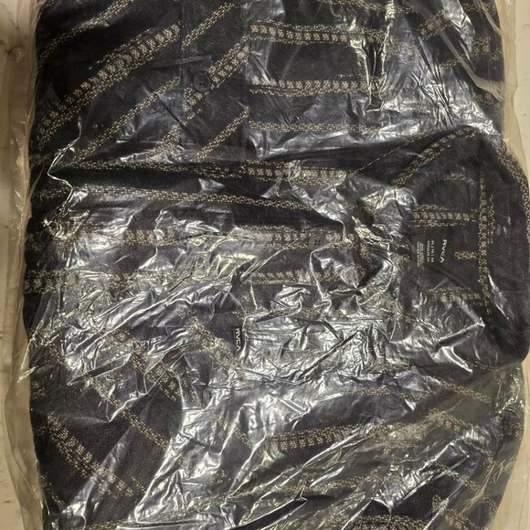 RVCA BLANKET Long-Sleeve Heavy Shirt BLACK - Men's XL SHACKET NEW WITH TAGS - Picture 5 of 6